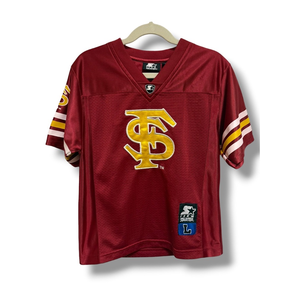 Starter Florida State Seminoles FSU Youth Jersey Large 7 Garnet Mesh 469M6